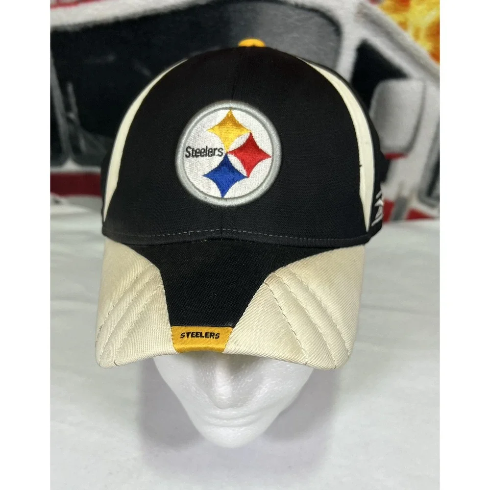Pittsburgh Steelers Team NFL Hat Cap Black‎ & White One Size Fits All